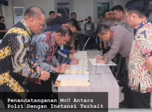 __Suasana Penandatangan MOU kesepakatan bersama terkait penanganan tindak pidana perdagangan orang (TPPO), di Mapolda Sulsel. ( Foto: red)*