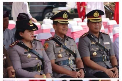 Kapolres Bandara I  Gusti Ngurah Rai AKBP Ida Ayu Wikarniti , S.E Hadiri Upacara Peringatan HUT-14 Kota Mangupura 6 IMG 20231116 104258