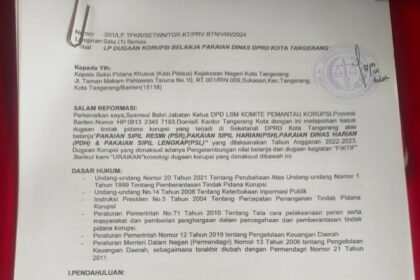 Dugaan Korupsi Setwan Kota Tangerang Resmi Dilaporkan di Kejari 8 IMG 20240917 WA0087