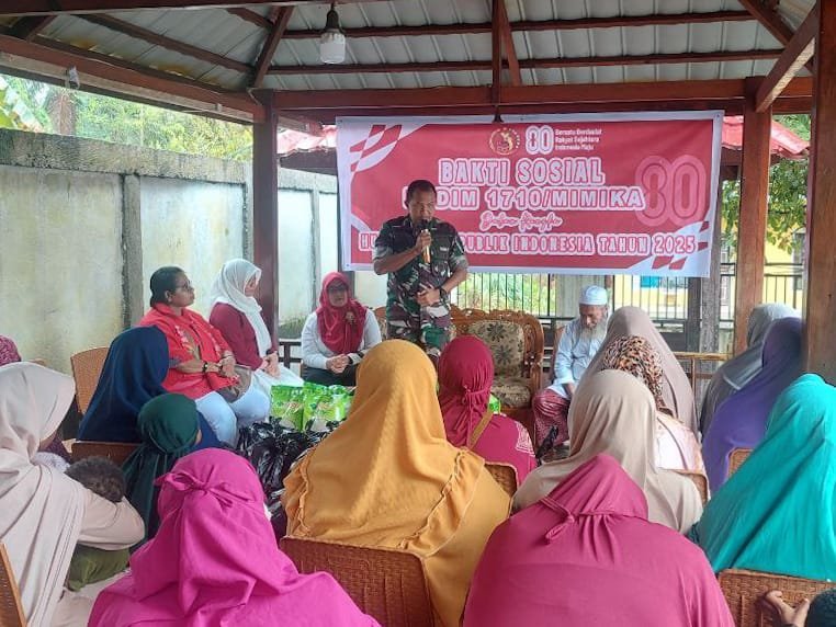 Sambut HUT RI Ke-80 Tahun 2025, Kodim 1710/Mimika Gelar Bakti Sosial Bagi Sembako Kepada Kaum Dhuafa Dan Mualaf 1 IMG 20250814 WA0015