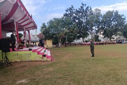 Koramil Kelapa Kampit. Letnan Inf, Rumawan Pimpin Upacara Penurunan Bendera Ke- 80 Republik Indonesia, di kecamatan Kelapa. Kampit, Belitung Timur 10 IMG 20250819 WA0001
