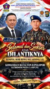 Jamhari, Ketua DPC KWRI Pringsewu, Ucapkan Selamat atas Pelantikan Kompol Robi Bowo Wicaksono 2 IMG 20261005 WA0000