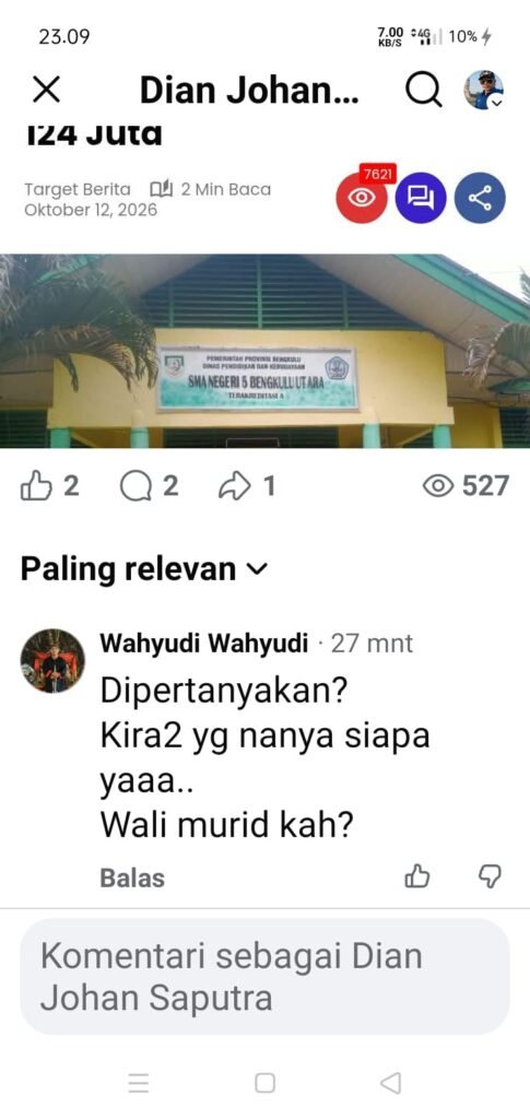 Polemik Dana BOS SMAN 5 Ketahun: UU KIP dan UU Pers Bungkam Anggota DPRD Bengkulu Utara 2 IMG 20261014 WA0073